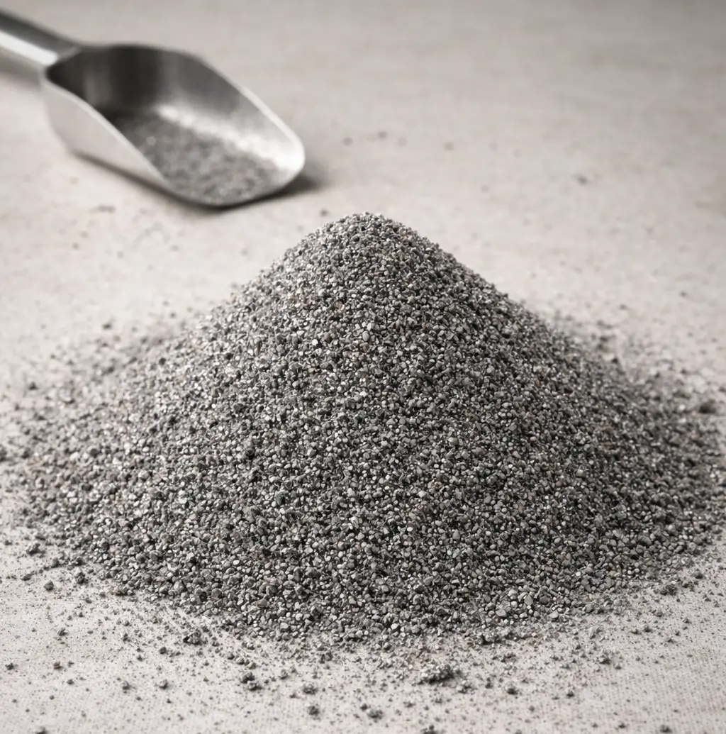 Ferro Titanium powder fraction on laboratory surface for XRF analysis